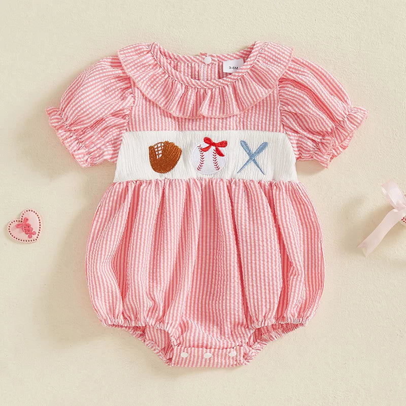 BASEBALL Ruffle Romper