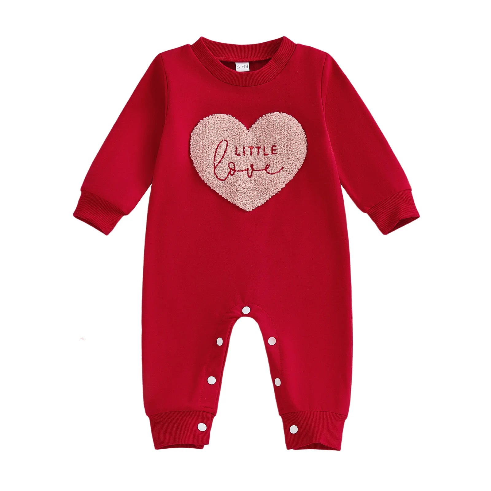LITTLE LOVE Plush Heart Jumpsuit