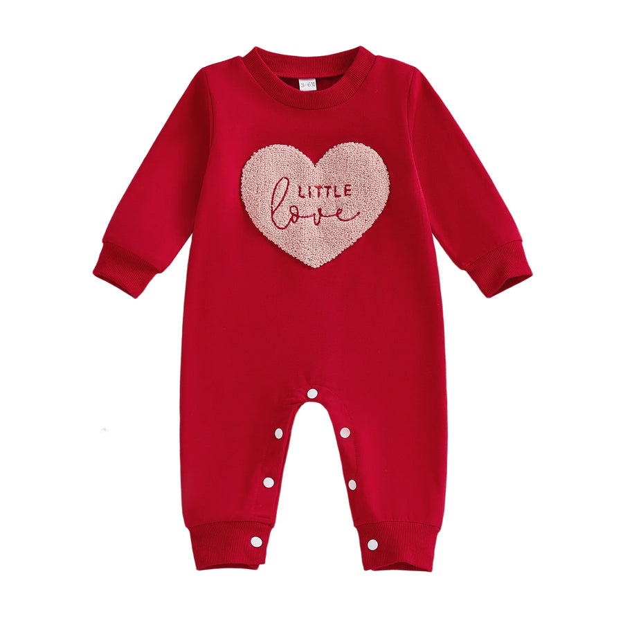 LITTLE LOVE Plush Heart Jumpsuit