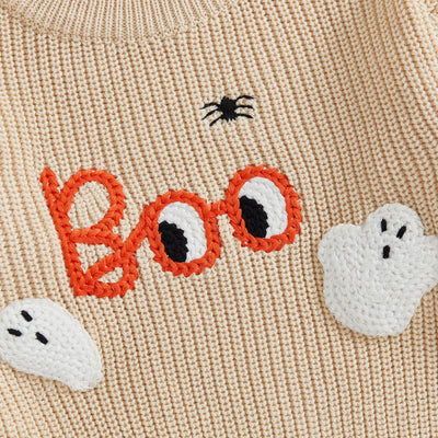 BOO Ghost Knitted Sweater