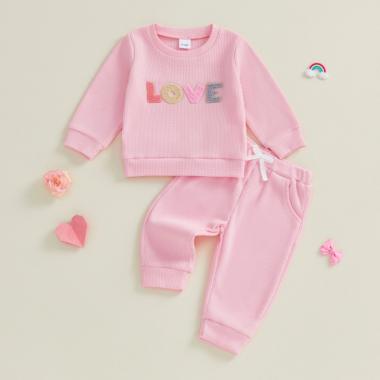 LOVE Waffle Knit Outfit