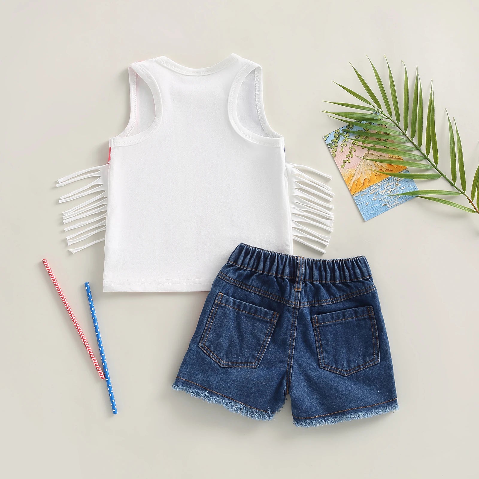 USA Tassel & Denim Outfit