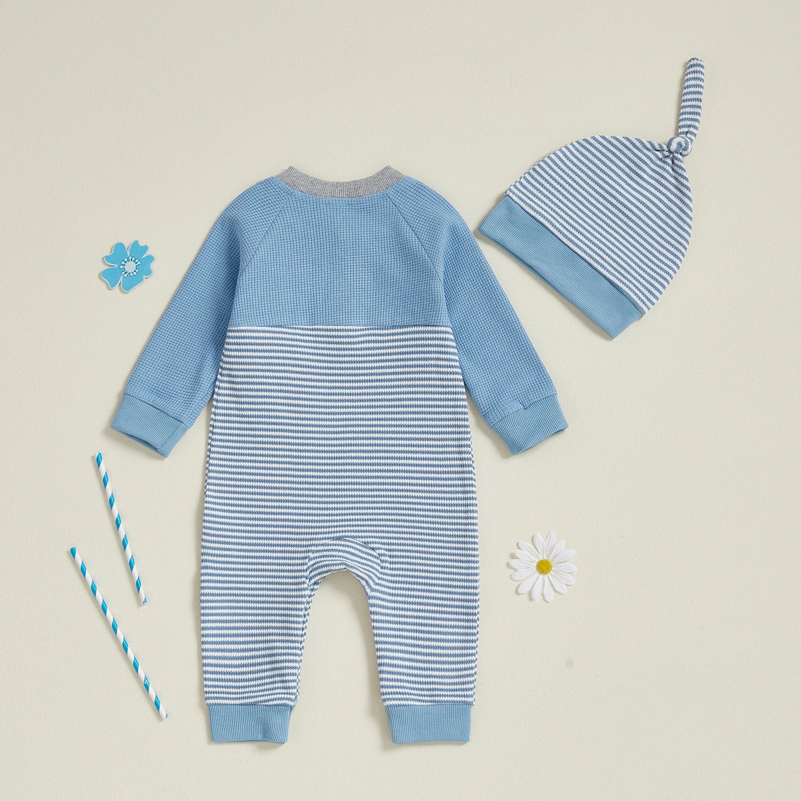 JONAH Striped Jumpsuit with Beanie