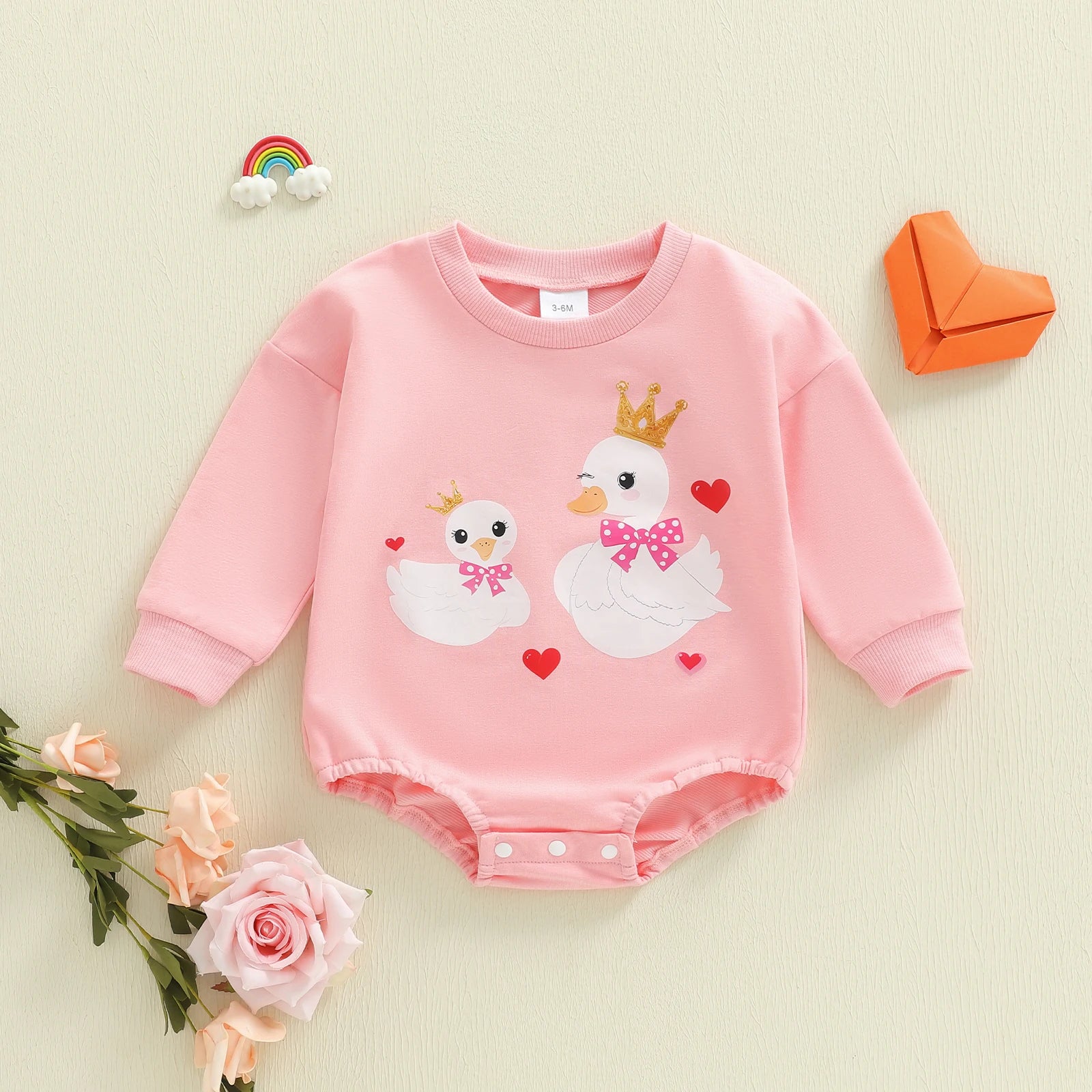 DUCKY PRINCESS Long-Sleeve Onesie