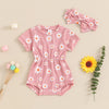 DAISY Ribbed T-Shirt Onesie with Headband