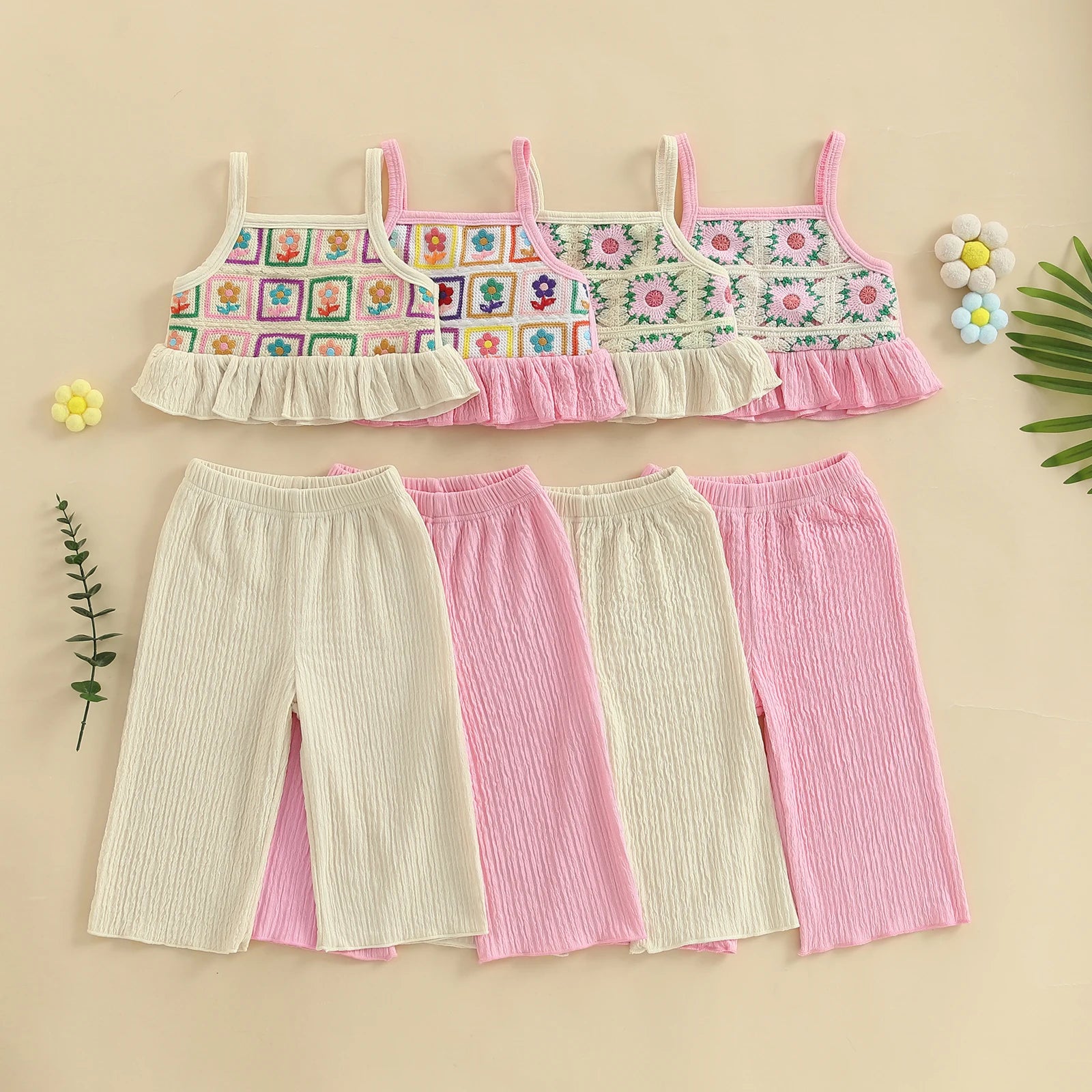 FLOWERS Crochet Crop Top Outfit