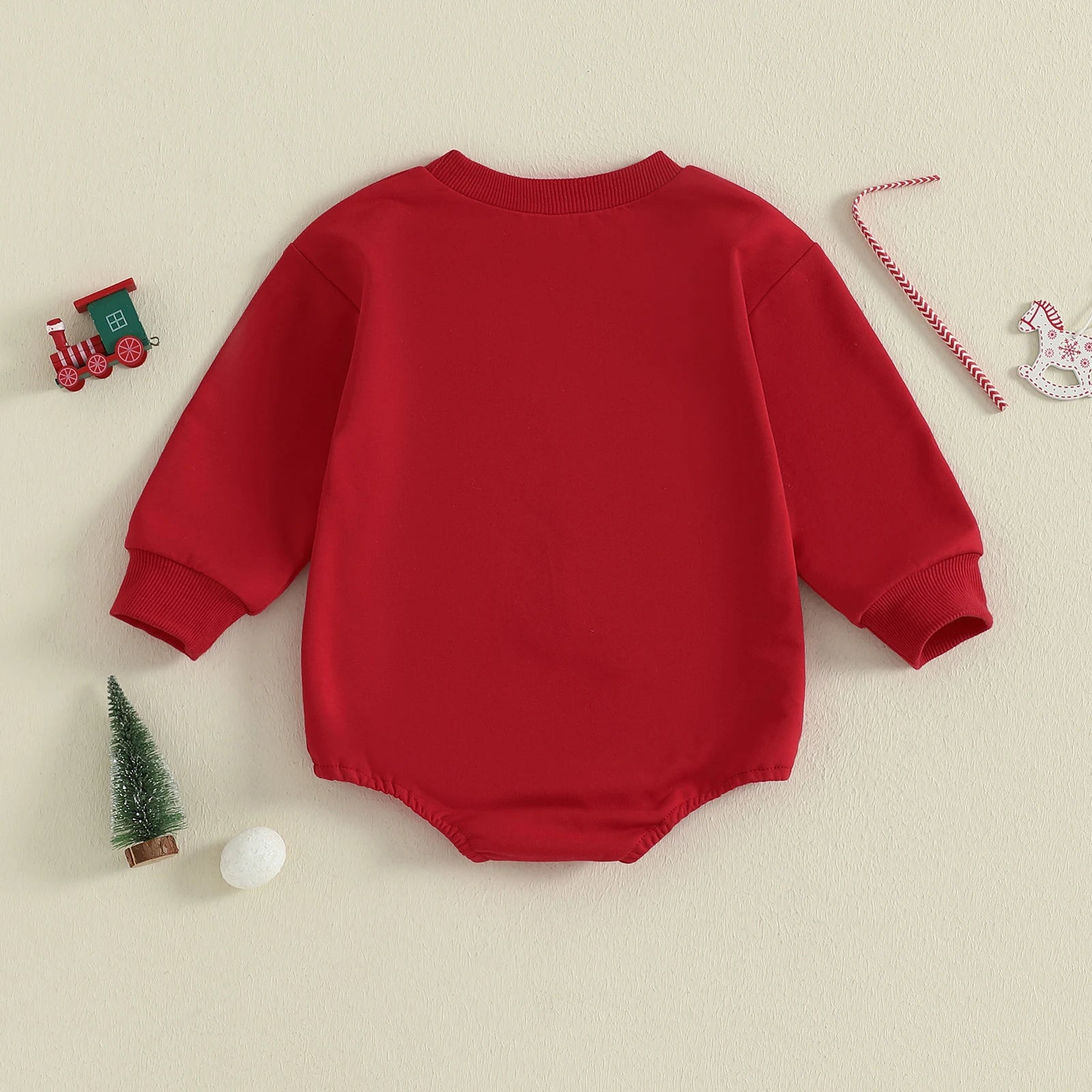 CHRISTMAS BOW Red Romper