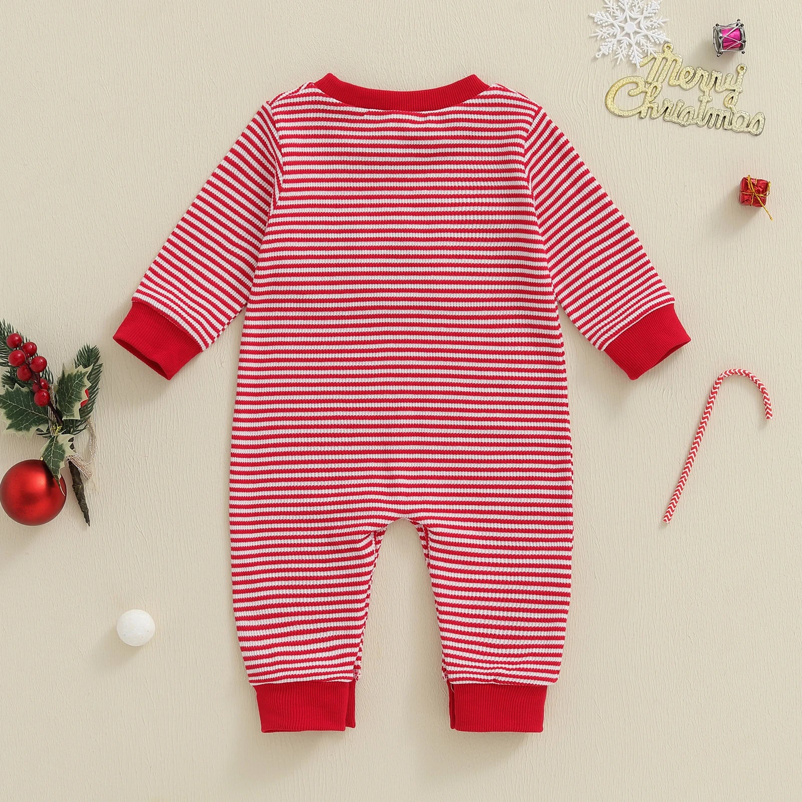 SANTA & RUDOLPH Striped Jumpsuit