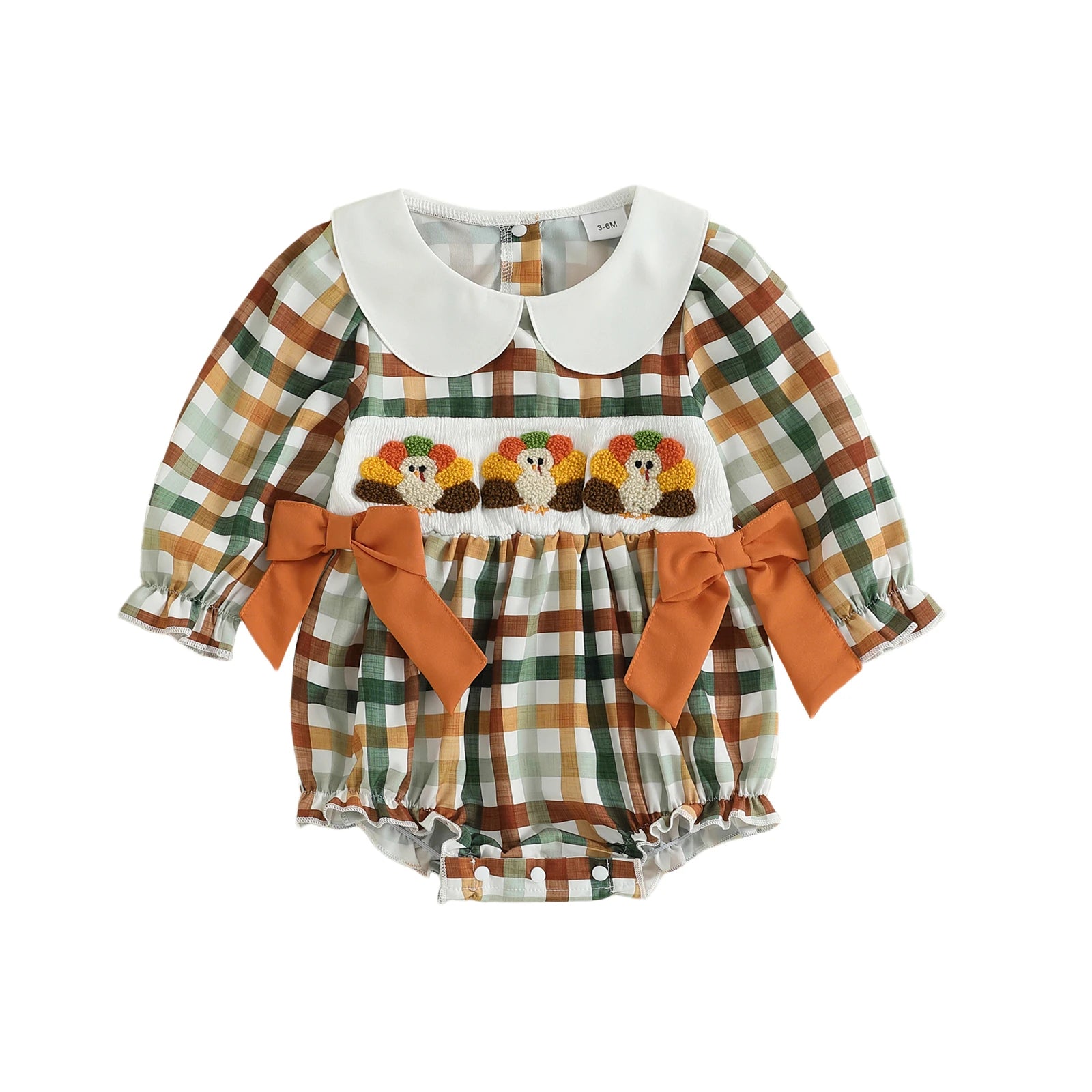 TURKEY Plaid Bowtie Romper