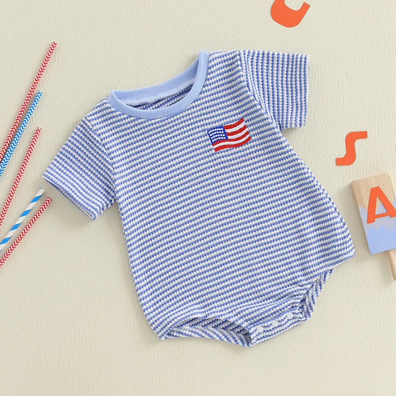 MINI PATRIOT Striped Onesie