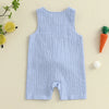 BUNNY Checkered Blue Romper