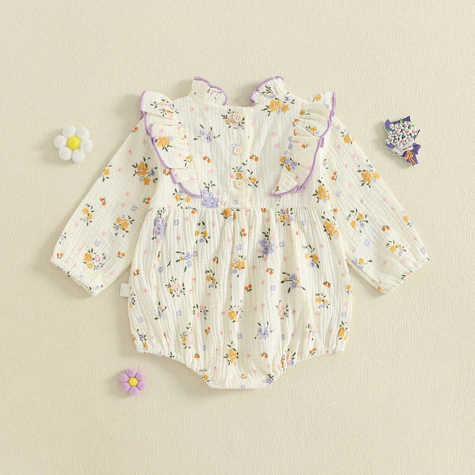 LILAH Floral Ruffle Romper