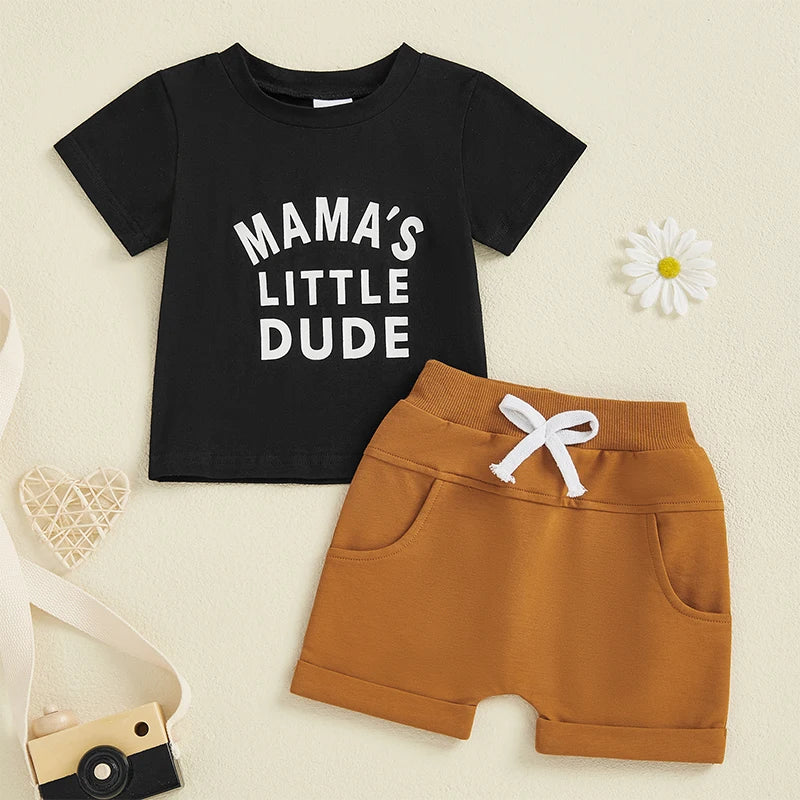 MAMA'S/DAD'S LITTLE DUDE Summer Outfit