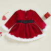 MISS SANTA Velvet Romper Dress