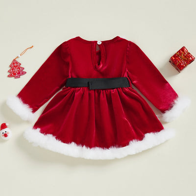 MISS SANTA Velvet Romper Dress