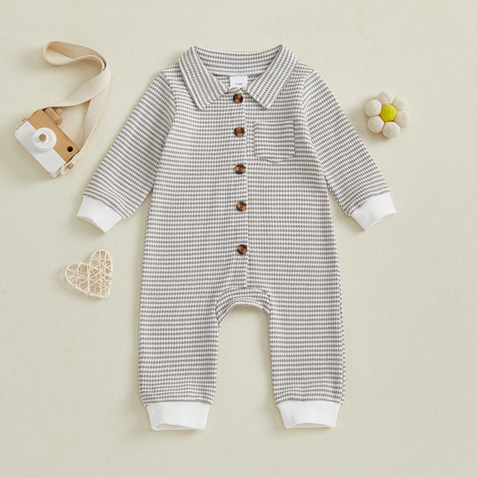 STRIPES Collared Jumpsuit