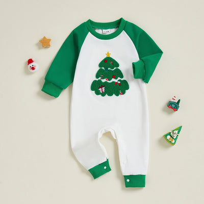 CHRISTMAS TREE White & Green Jumpsuit