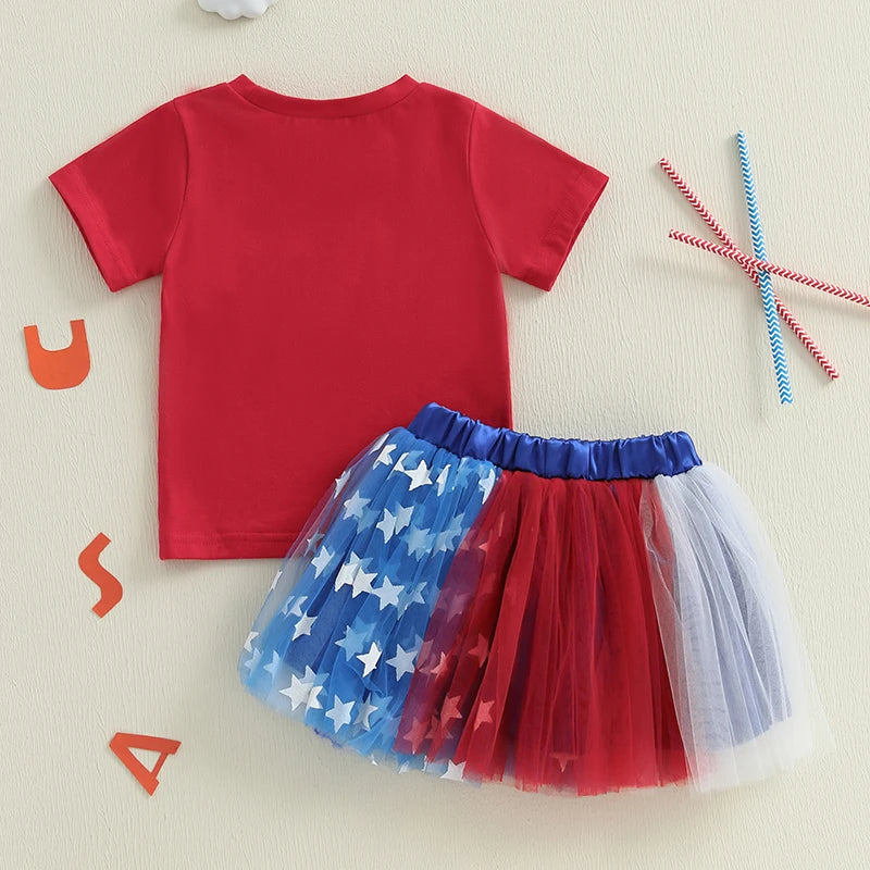 USA Layered Tulle Skirt Outfit