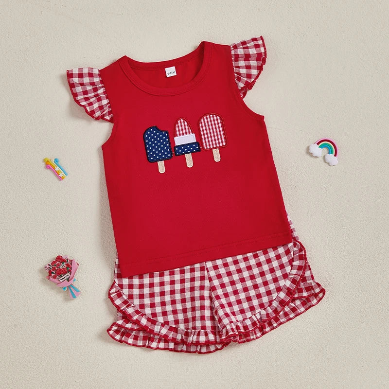 POPSICLE USA Checkered Outfit