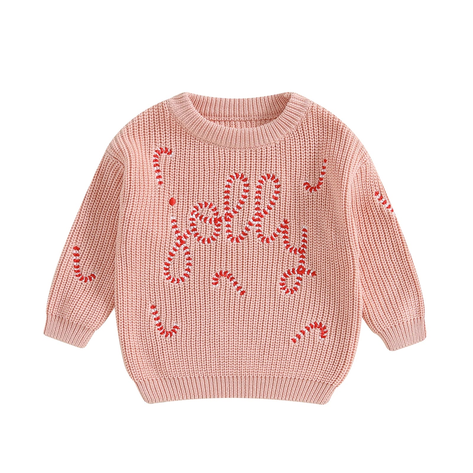 JOLLY Candy Cane Knitted Sweater