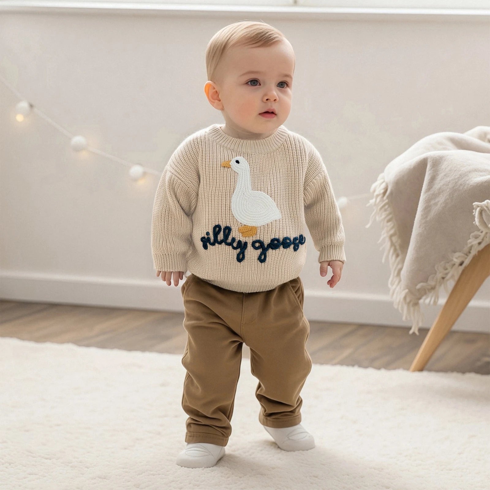 SILLY GOOSE Knitted Sweater