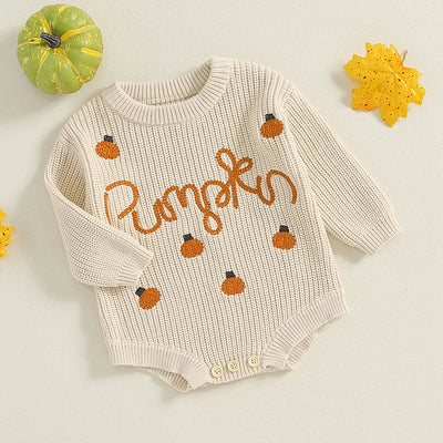 PUMPKIN Knitted Romper