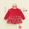MY FIRST CHRISTMAS Snowflake Tulle Romper Dress
