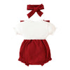 HEARTS Red Big Bow Romper