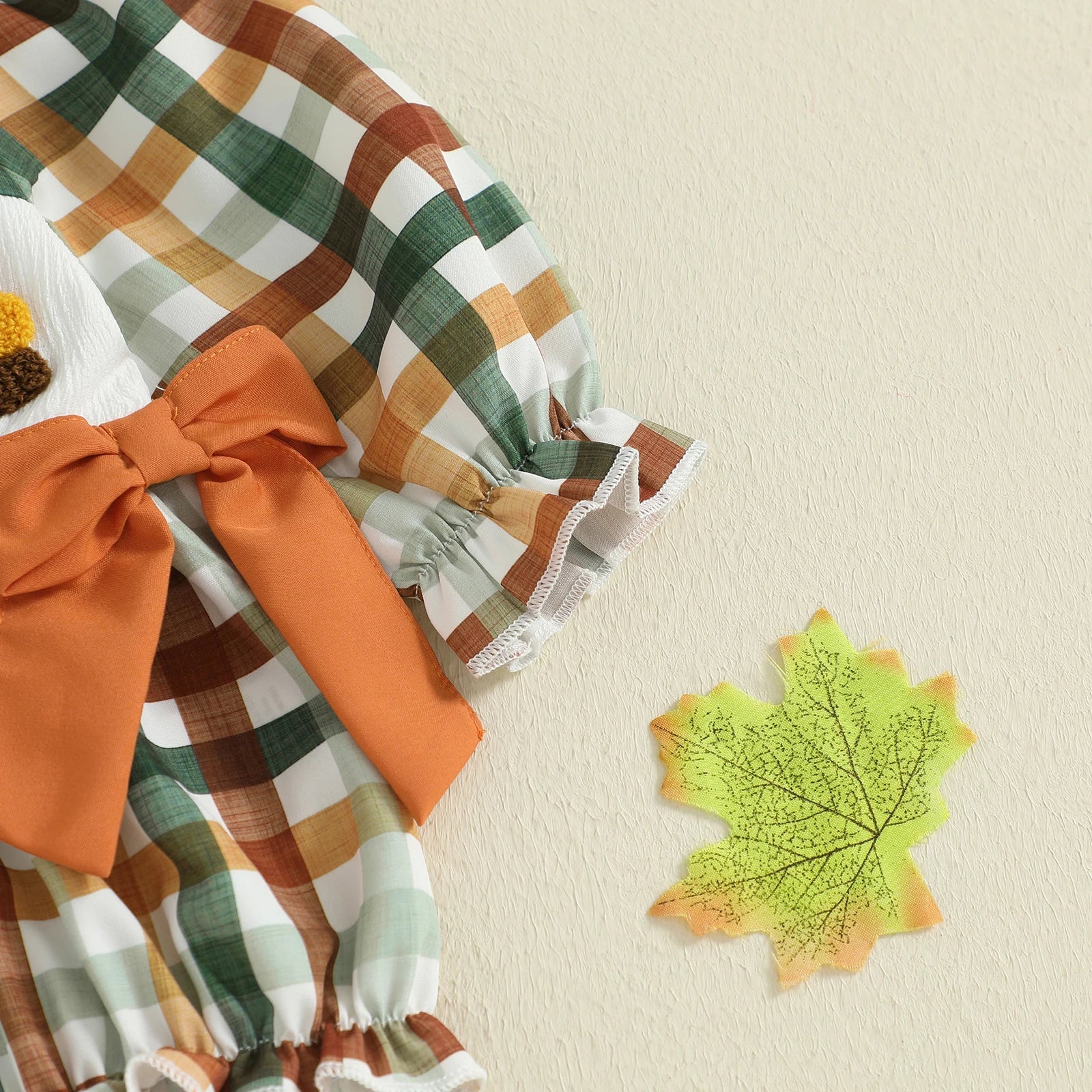 TURKEY Plaid Bowtie Romper