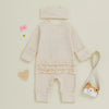 MY FIRST CHRISTMAS Waffle Knit Ruffle Jumpsuit