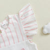 BOWTIES Striped Ruffle Romper