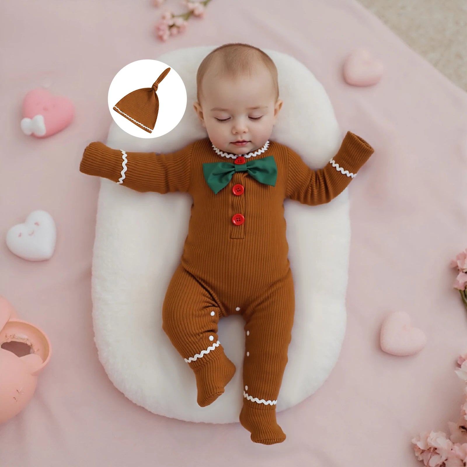 GINGERBREAD MAN Bowtie Jumpsuit