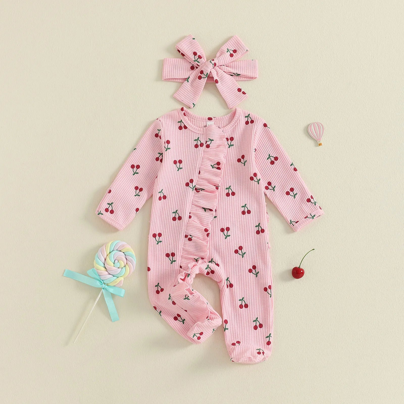 CHERRIES Ruffle Jumpsuit