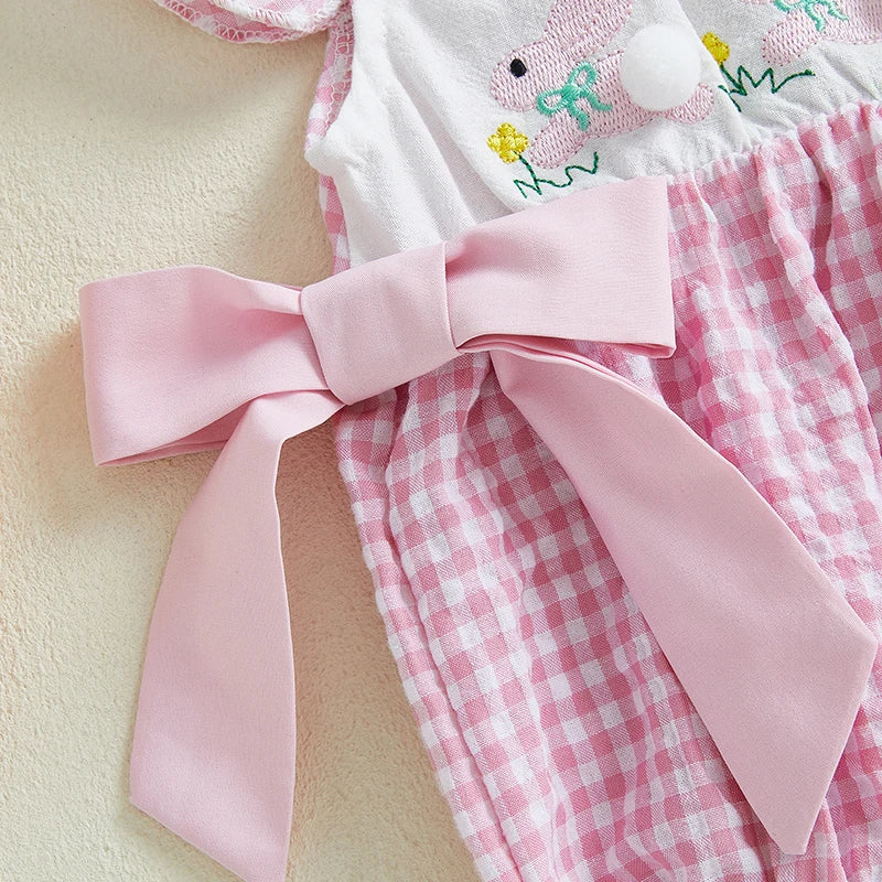 BUNNY Checkered Bowtie Romper