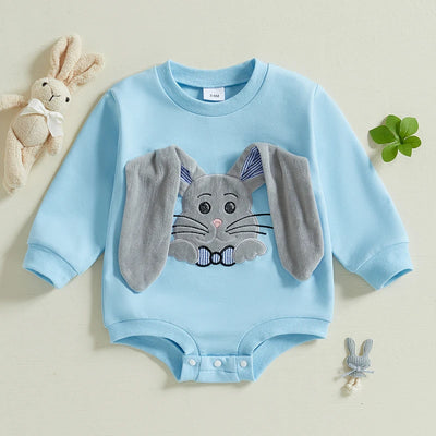 GRAY BUNNY Long-Sleeve Onesie