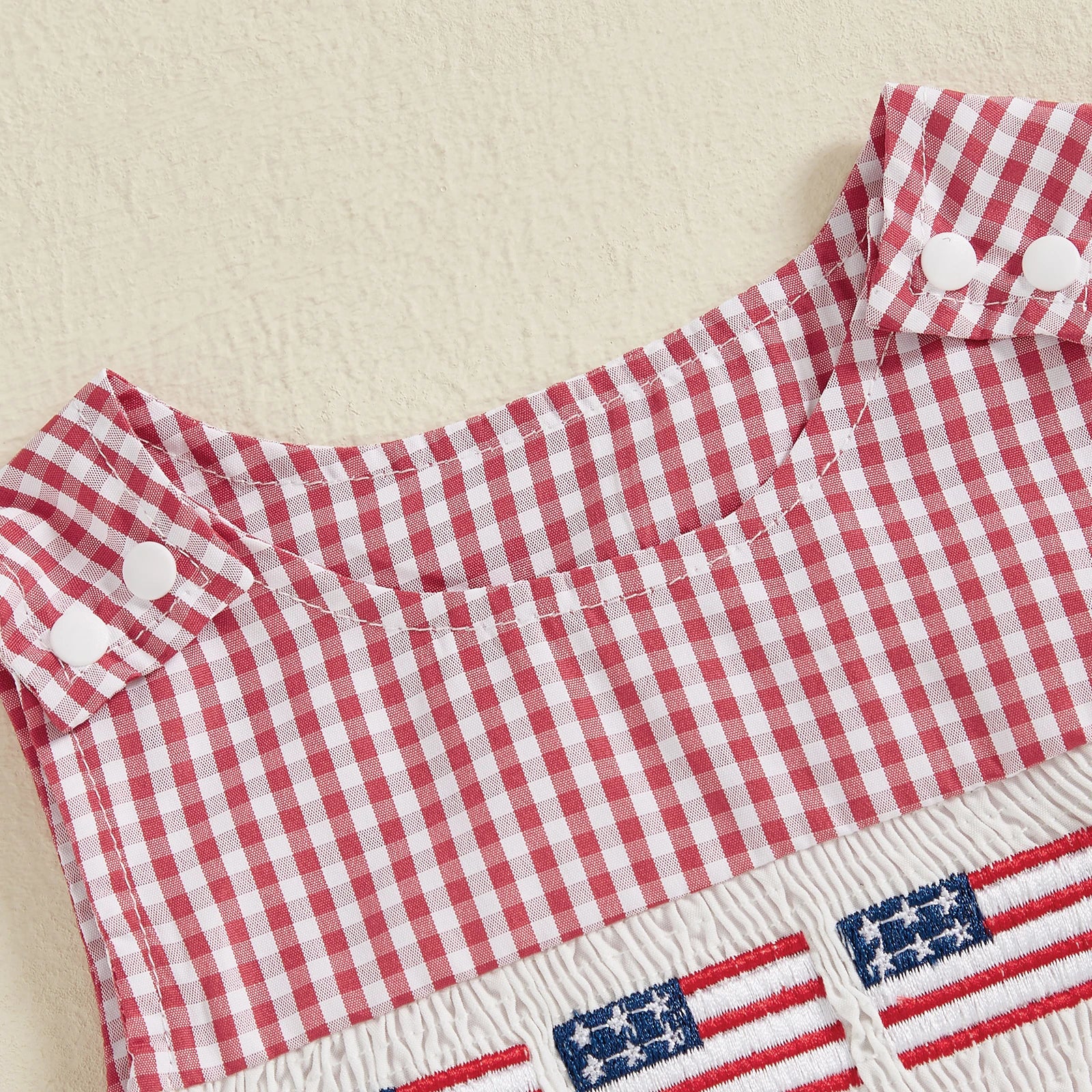 USA Checkered Romper