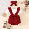 HEARTS Red Big Bow Romper