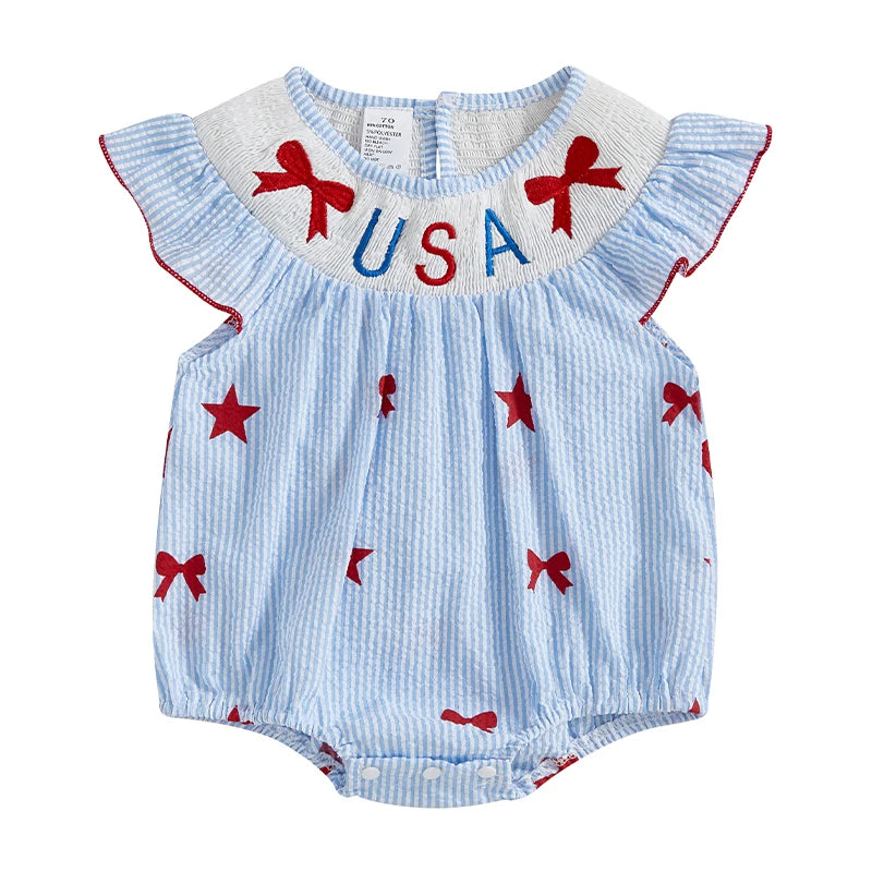 USA Stars & Bowties Romper