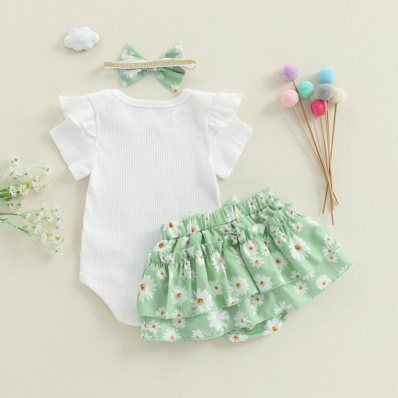 DAISY Green Layered Ruffle Outfit