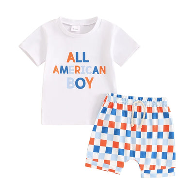 ALL AMERICAN BOY Checkered Outfit