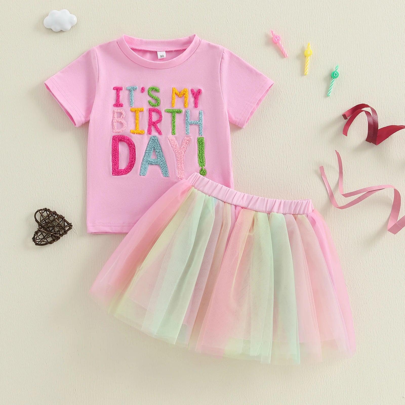 IT'S MY BIRTHDAY Pink Tutu Skirt Outfit