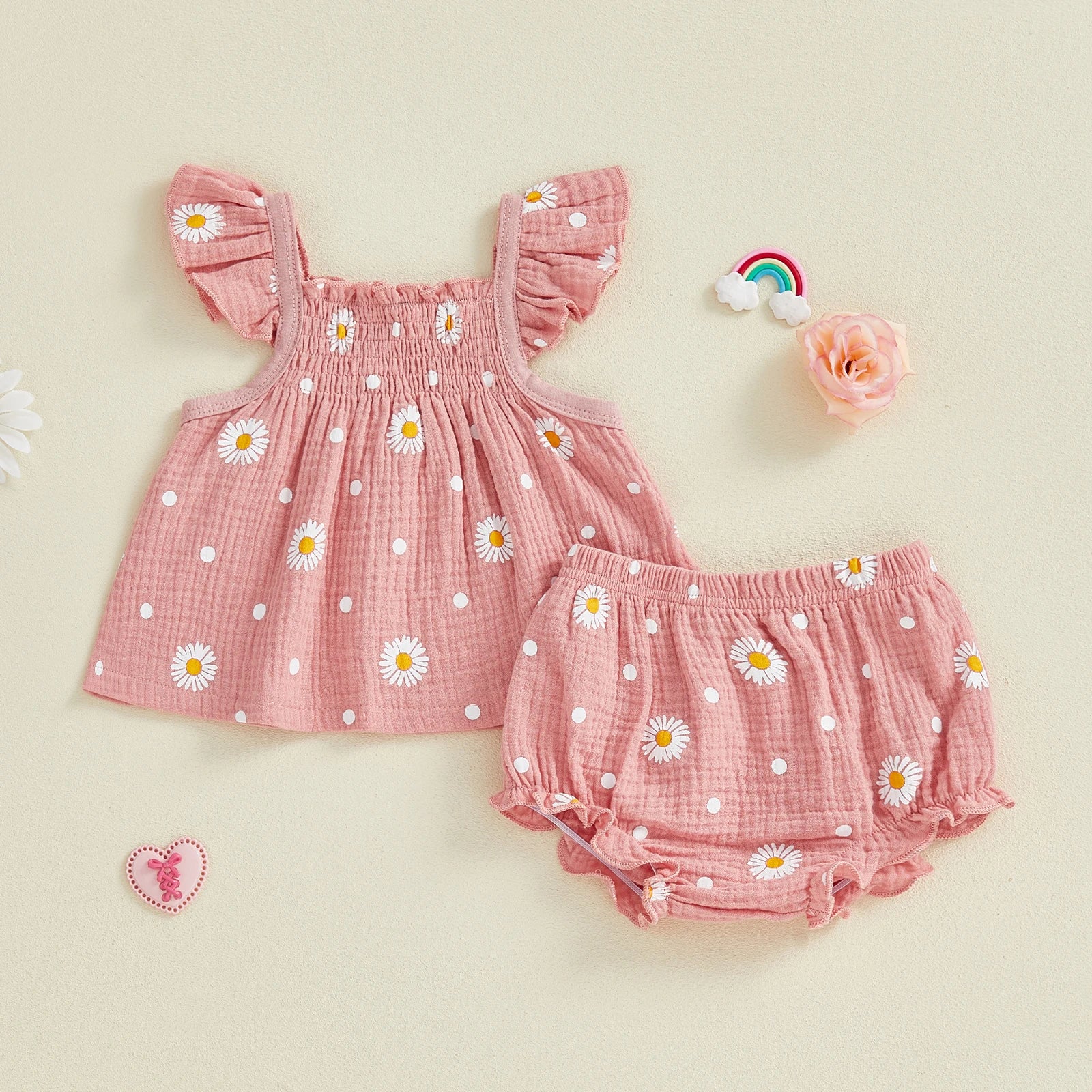 DAISY Smocked Ruffle Outfit
