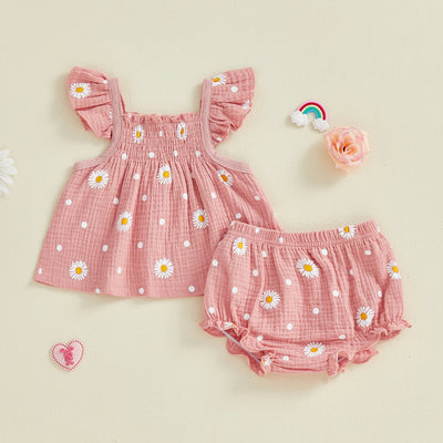 DAISY Smocked Ruffle Outfit