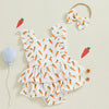 CARROTS Ruffle Romper with Headband