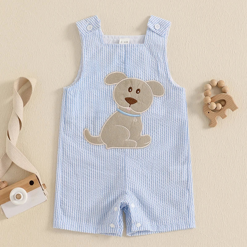 PUPPY Striped Romper