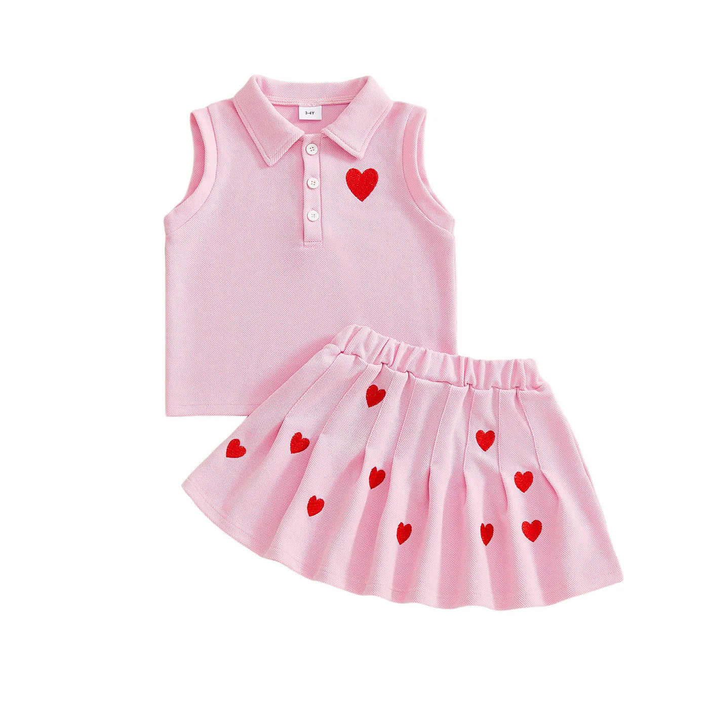 HEARTS Pleated Skirt Outfit