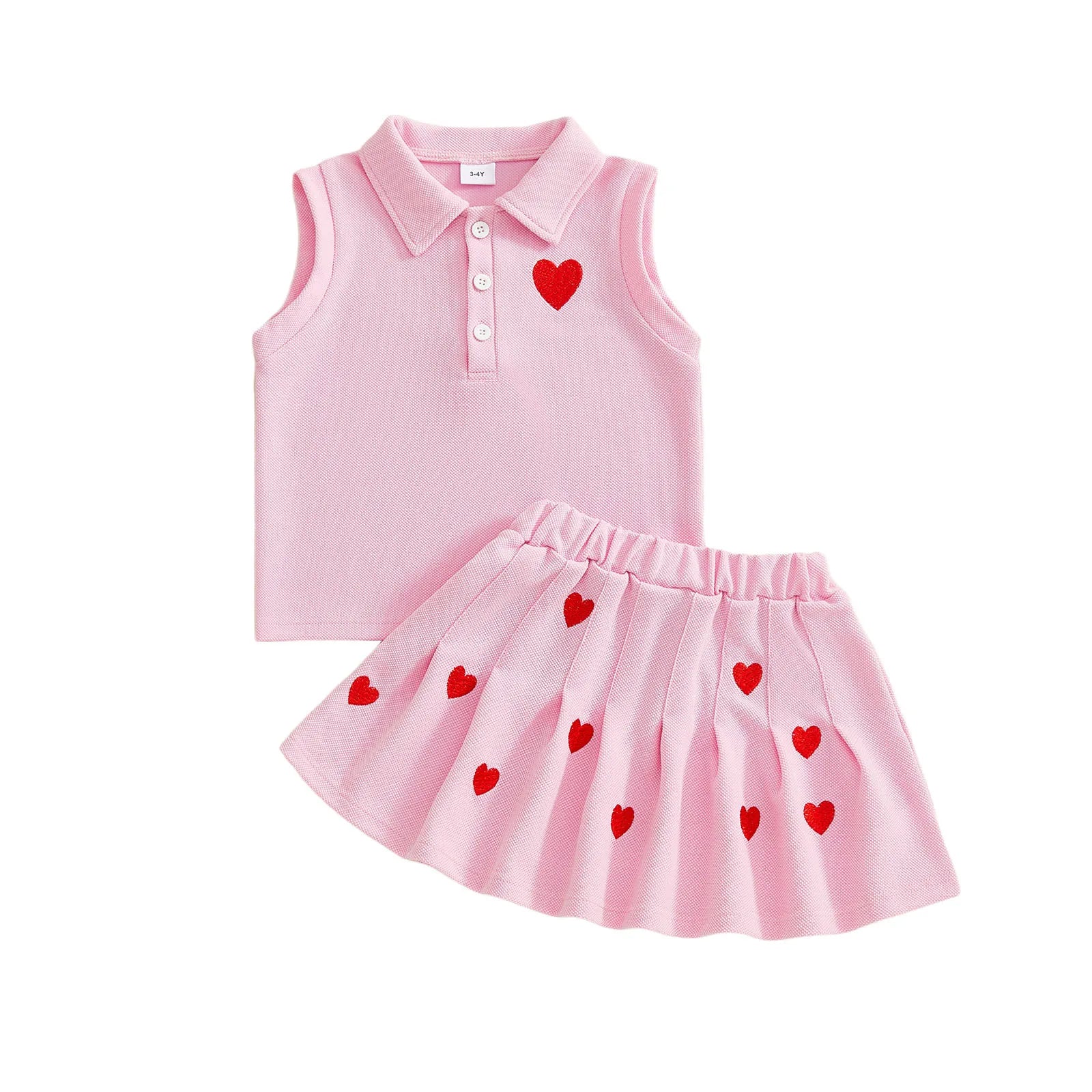 HEARTS Pleated Skirt Outfit