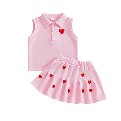 HEARTS Pleated Skirt Outfit