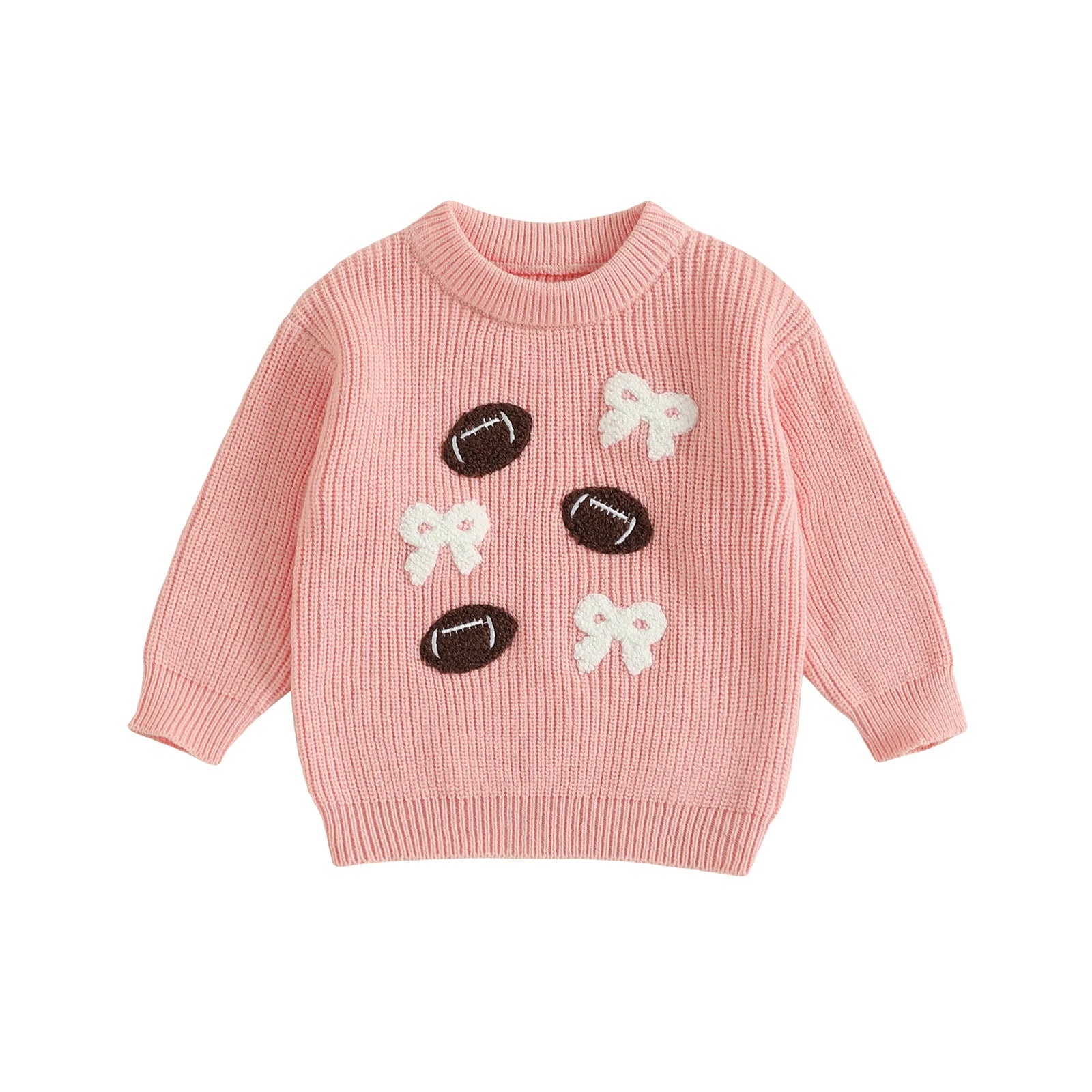 FOOTBALLS & BOWS Knitted Sweater