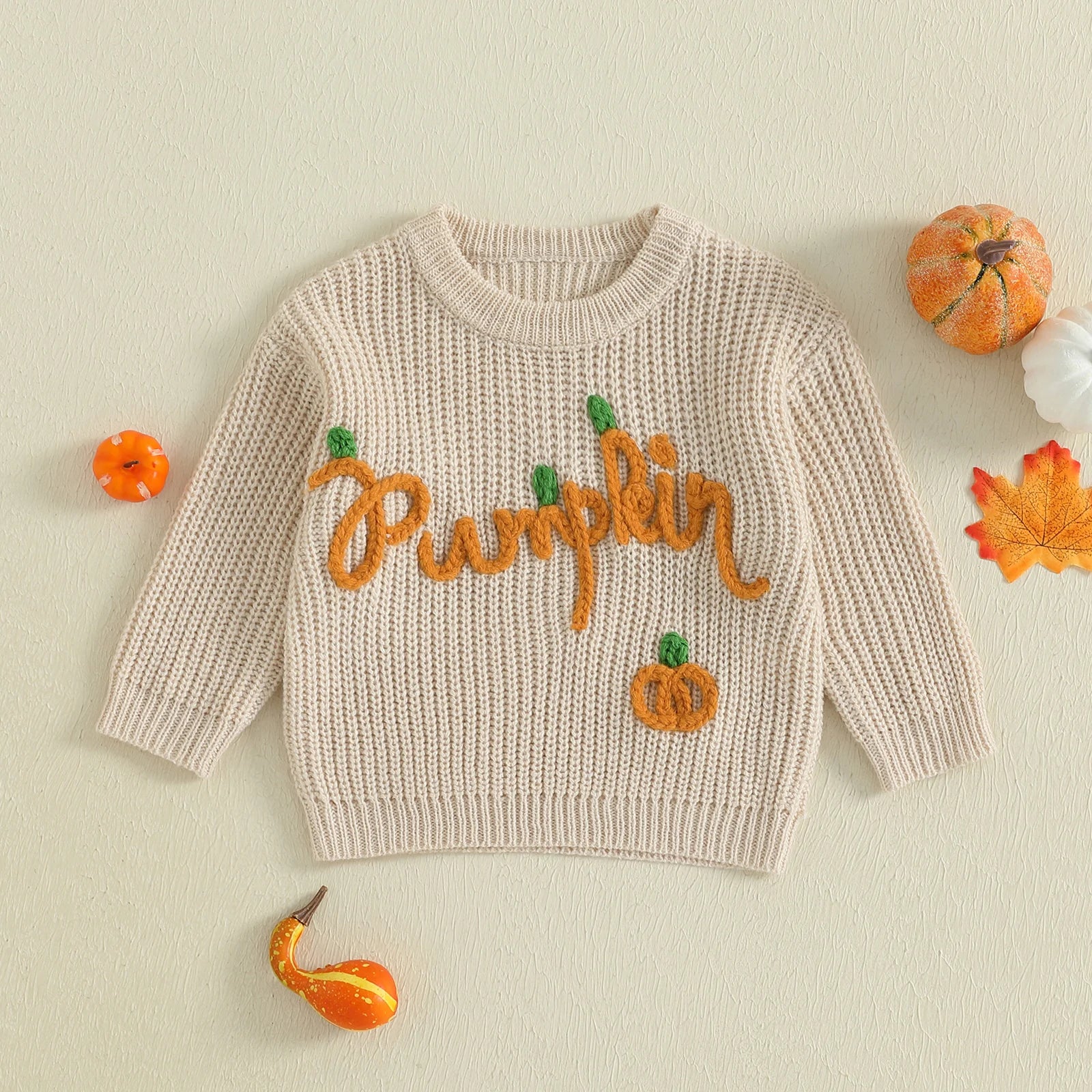 PUMPKIN Beige Knitted Sweater